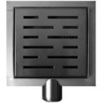 Wiesbaden Doucheput met Flens - Zijuitlaat - 15x15cm - RVS, Doe-het-zelf en Verbouw, Sanitair, Ophalen of Verzenden, Nieuw, Rvs