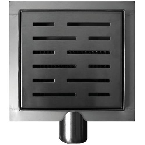 Wiesbaden Doucheput met Flens - Zijuitlaat - 15x15cm - RVS, Doe-het-zelf en Verbouw, Sanitair, Nieuw, Rvs, Ophalen of Verzenden