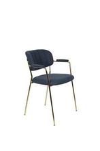 Eetkamerstoel - Roos - Goud/Blauw - House of Rebels, Huis en Inrichting, Stoelen, Verzenden, Nieuw