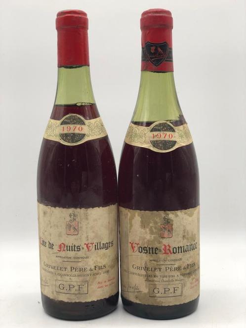 Mixed lot of 2 x 75cl Burgundy reds from Grivelet Pere &..., Verzamelen, Wijnen, Frankrijk, Rode wijn, Nieuw, Ophalen of Verzenden