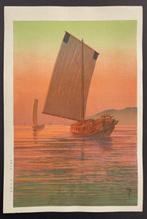 Boats in the Sunset Glow - Ito Yuhan (1882-1951) - Japan