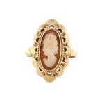 Gouden ring met camee 14 krt, Ophalen of Verzenden, Nieuw