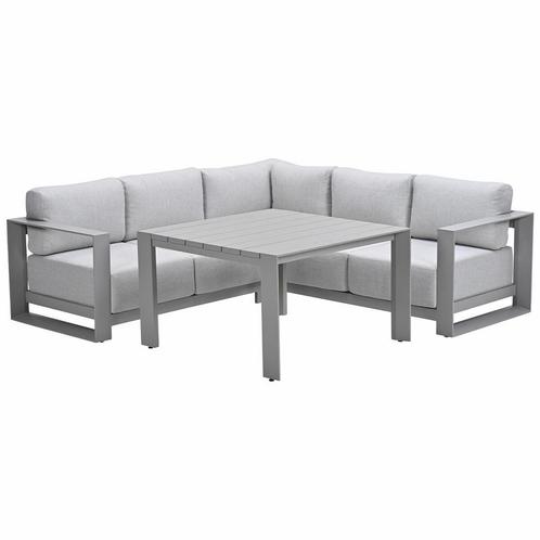 Garden Impressions Malakka lounge dining set 4-delig - taupe, Tuin en Terras, Tuinsets en Loungesets, Verzenden