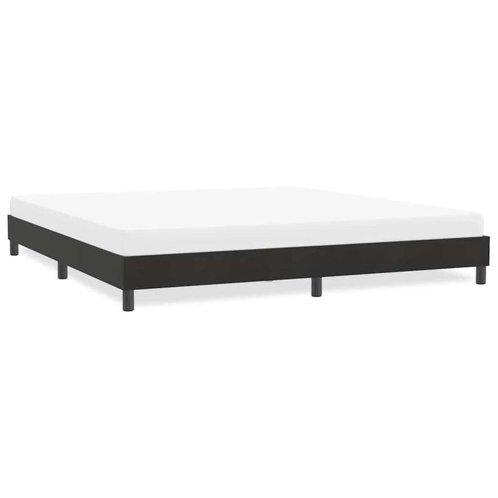vidaXL Bedframe zonder matras 180x220 cm fluweel zwart, Huis en Inrichting, Slaapkamer | Bedden, Zwart, Nieuw, Stof, Tweepersoons