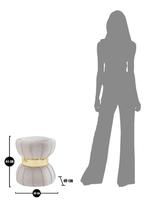 KRUK BLOEM GRIJS CM Ø 40X44, Huis en Inrichting, Banken | Voetenbanken en Poefen, Ophalen of Verzenden, Nieuw