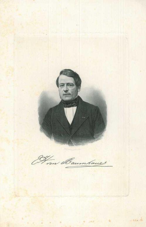 Portrait of Edouard Henri von Baumhauer, Antiek en Kunst, Kunst | Etsen en Gravures