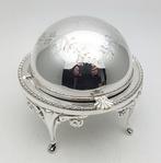 Schotel - Kaviaarhouder, roltop met originele glazen, Antiek en Kunst, Antiek | Meubels | Tafels