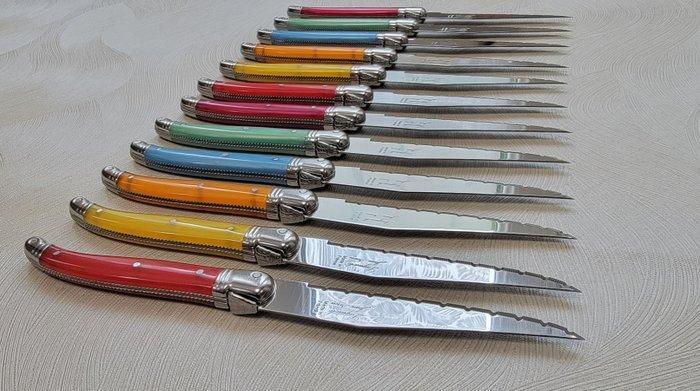 Maitre coutelier Jean Néron - Tafelmessenset (12) - Staal,, Antiek en Kunst, Antiek | Keukenbenodigdheden