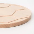 HOCHO Snijplank Beukenhout - Voetbaldesign Ø 260x15mm - S.., Huis en Inrichting, Keuken | Keukenbenodigdheden, Ophalen of Verzenden