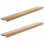 vidaXL Vensterbanken 2 st onbehandeld 140x15x2 cm massief, Doe-het-zelf en Verbouw, Kozijnen en Schuifpuien, Verzenden, Nieuw