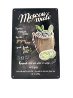 Metalen Wandbord - Moscow Mule - Krijtbord, Ophalen of Verzenden, Nieuw