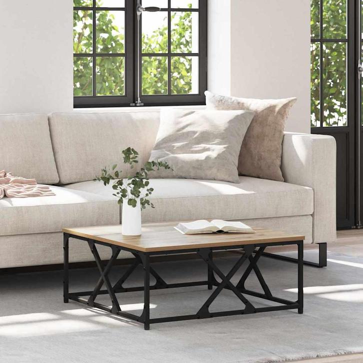 vidaXL Salontafel artisanaal eikenkleurig 70 x 70 x 30 cm, Huis en Inrichting, Tafels | Salontafels, Nieuw, 50 tot 100 cm, Overige houtsoorten