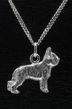 Zilveren Briard ketting hanger - oren gecoupeerd - groot, Verzenden, Nieuw