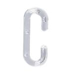 C-Haak - Kunststof - Transparant - 3,8cm - type CH-2, Nieuw in verpakking