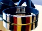 Amber Leren armband met Baltisch amber - Vrouwen, Heren,