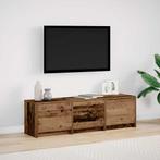 vidaXL TV kast met LEDs Oud Hout 140 x 34 x 40 cm Bewerkt, Minder dan 50 cm, Verzenden, Nieuw, Minder dan 100 cm