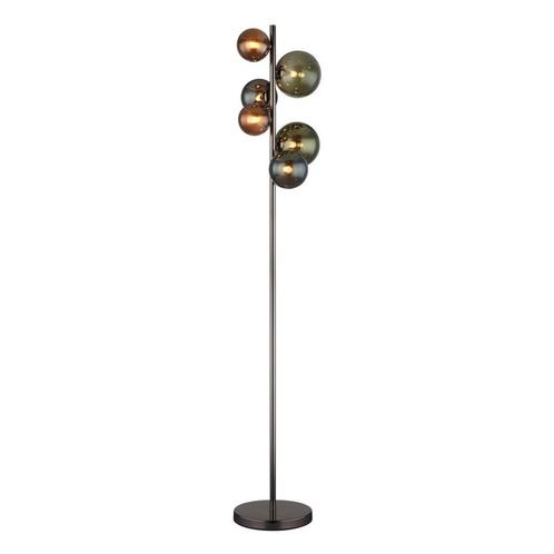 Vloerlamp RIHA Metaal 155.0cm matt zwart G9 6-Lichts, Huis en Inrichting, Lampen | Vloerlampen, 150 tot 200 cm, Nieuw, Metaal