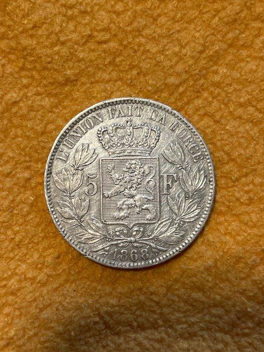 België. Leopold II. 5 Francs 1868 (Zonder minimumprijs), Postzegels en Munten, Munten | Nederland