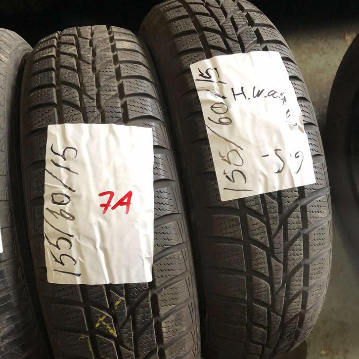2 x Hankook Winter i*cept 155-60-15 Winterbanden 6,5mm, Auto-onderdelen, Banden en Velgen, 15 inch, Winterbanden, 155 mm, Personenwagen