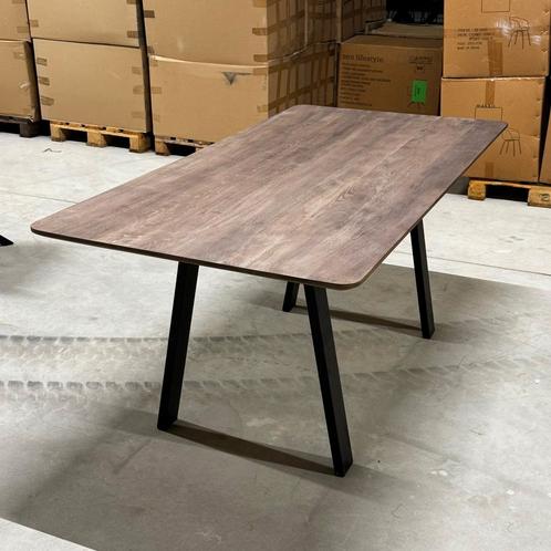 Eetkamertafel Bruin Industrieel Mango 180 cm, Huis en Inrichting, Tafels | Eettafels, Ophalen of Verzenden