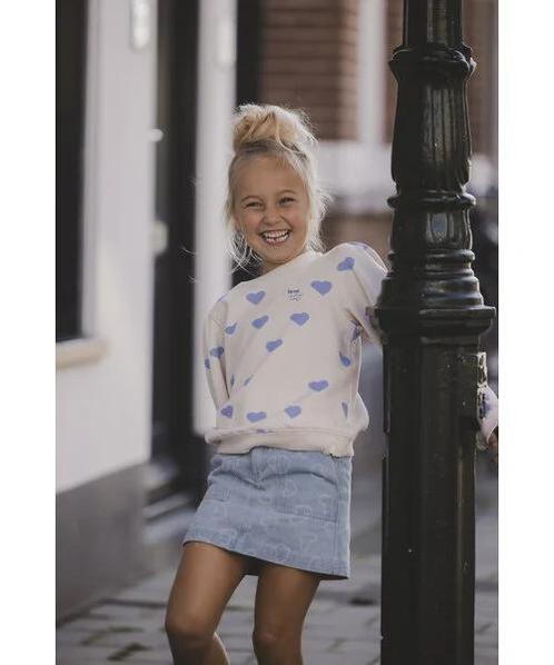 Denim meisjes rokje hearts  Looxs Little Maat 122 122, Kinderen en Baby's, Kinderkleding | Maat 122, Meisje, Nieuw, Ophalen of Verzenden