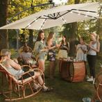 Parasol Sunna LED-zonneenergie met zwengel 2,5 x 2,5 m - bei, Verzenden, Nieuw