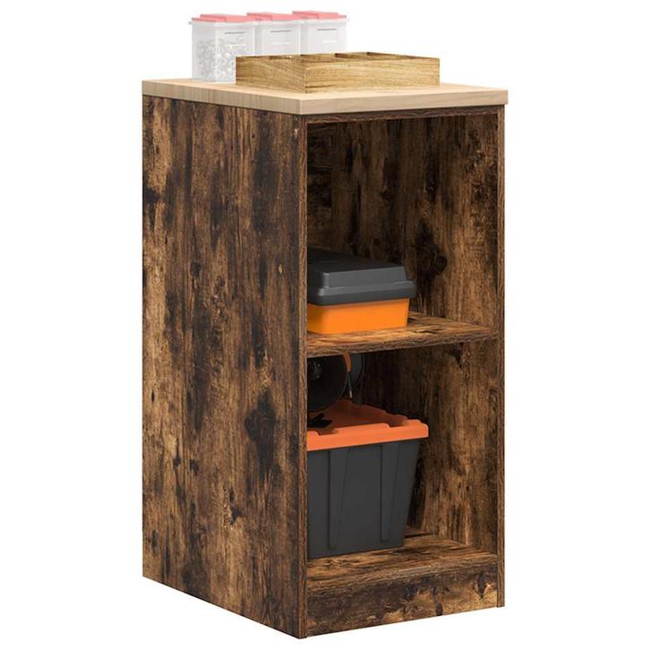 vidaXL Garagekast 40x51x85 cm massief grenenhout gerookt, Huis en Inrichting, Kasten | Stellingkasten, Nieuw, Verzenden