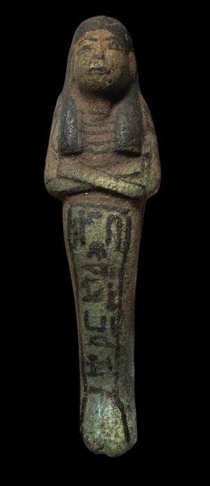 Oude Egypte, Nieuwe rijk Faience Shabti, for Kari (with, Antiek en Kunst, Antiek | Overige Antiek