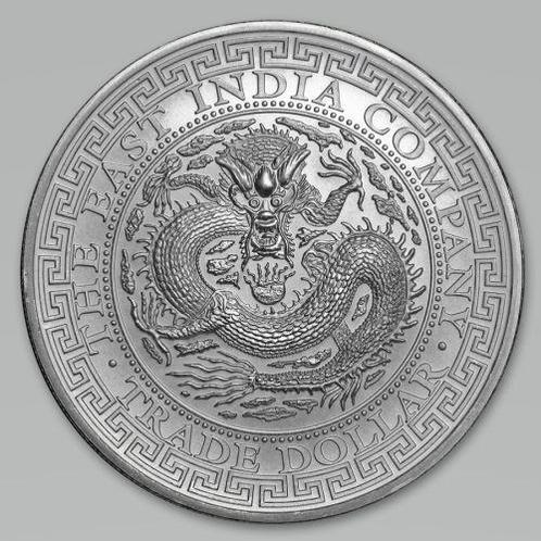St. Helena Chinese Trade Dollar 1 oz 2019 (5.000 oplage), Postzegels en Munten, Munten | Oceanië, Losse munt, Zilver, Verzenden