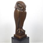 sculptuur, Owl in Art Deco Style - 33 cm - Gepatineerd, Antiek en Kunst