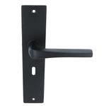 Deurklink Basis Wig Massief zwart Op langschild SL56, Verzenden, Nieuw