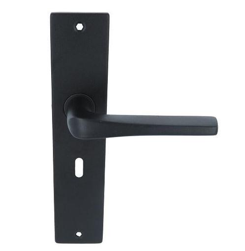 Deurklink Basis Wig Massief zwart Op langschild SL56, Doe-het-zelf en Verbouw, Hang- en Sluitwerk, Verzenden
