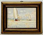 Lorenzo Gignous (1862-1958) - Barche a vela sul Lago
