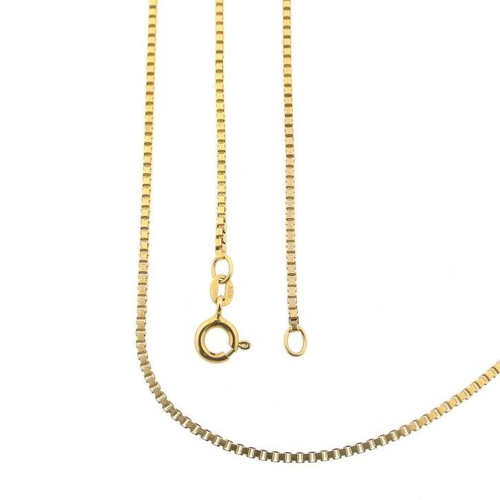 Gouden Venetiaanse schakel ketting | 60,5 cm (veersluiting), Sieraden, Tassen en Uiterlijk, Kettingen, Overige kleuren, Gebruikt