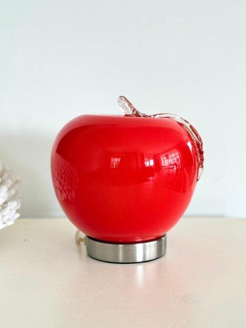 Prisma - Tafellamp - Glas - Rode appel lamp, Antiek en Kunst, Curiosa en Brocante