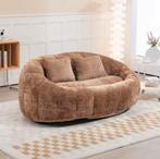 Nieuw: Luxe Cloud Chenille Zitbank - Roze of Bruin Design, Bruin, Verzenden, Nieuw, Hout