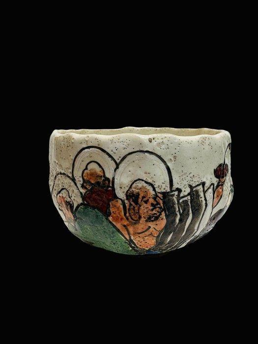 - Chawan - Aardewerk - Inuyama-yaki theekopje, Antiek en Kunst, Antiek | Keukenbenodigdheden