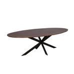 *WOONWINKEL* Starfurn Ferris Ovale Eettafel Walnoot 210 Cm, Huis en Inrichting, Verzenden, Nieuw