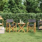 vidaXL Regisseursstoelen inklapbaar 2 st massief teakhout, Verzenden, Nieuw, Teakhout