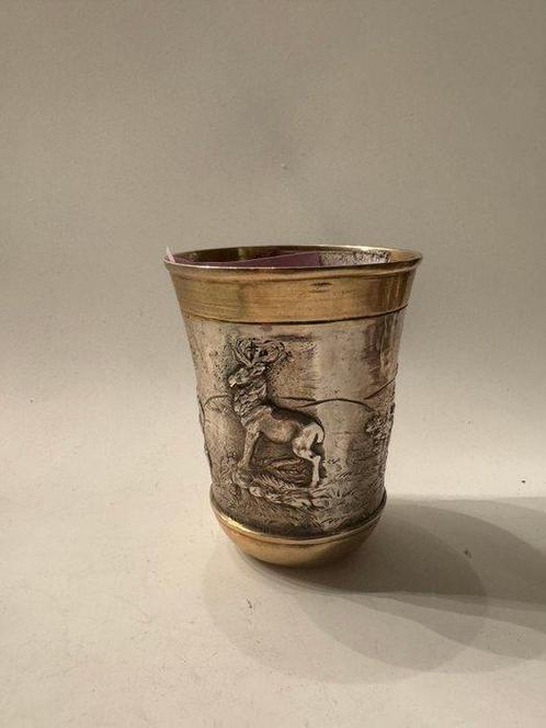 Bekerglas - .800 zilver, Antiek en Kunst, Antiek | Goud en Zilver