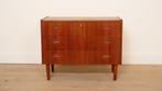 Vintage Deense ladekast | Teak | 3 lades, Huis en Inrichting, Kasten | Ladekasten, Ophalen of Verzenden, Nieuw