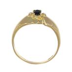 Ring - 18 karaat Geel goud - 0.20ct. tw. Saffier - Diamant, Sieraden, Tassen en Uiterlijk, Ringen, Nieuw