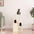 vidaXL Kattenmeubel met sisal krabpalen 82 cm crèmekleurig, Verzenden, Nieuw
