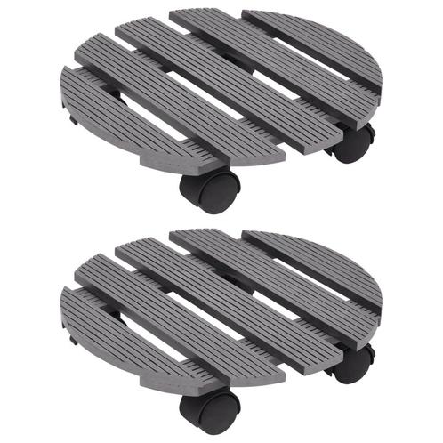 Plantentrolleys 2 st 30x7,5 cm HKC grijs (Tuinieren), Tuin en Terras, Overige Tuin en Terras, Nieuw, Verzenden