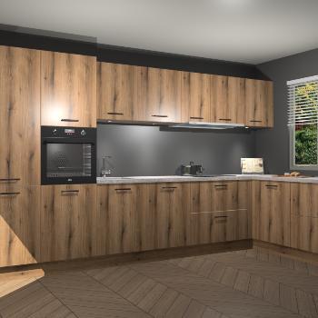 Goud Eiken keuken Petten 94681, Huis en Inrichting, Keuken | Complete keukens, Verzenden