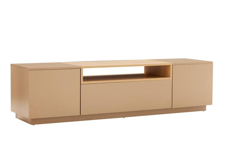 TV-bord LOFT 160 cm naturel grijsbeige - 47812, Huis en Inrichting, Kasten | Televisiemeubels, Ophalen of Verzenden