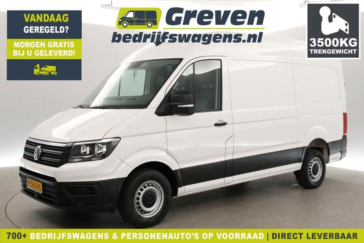 Volkswagen Crafter 35 2.0 TDI L3H3, Auto's, Bestelauto's, Onderhoudsboekje, Lease, Handgeschakeld, Wit, Financial lease, Leder