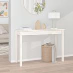 vidaXL Wandtafel 110x40x75 cm massief grenenhout wit, Huis en Inrichting, Tafels | Bijzettafels, Verzenden, Nieuw