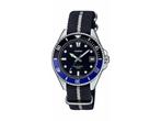 Casio MDV-10C-1A2VEF - Polshorloge - Quartz - Zwart Textiel, Verzenden, Zo goed als nieuw