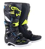 Alpinestars Tech 7 Zwart Enamel Blauw Geel Fluo, Motoren, Verzenden, Nieuw met kaartje, Laarzen, Alpinestars